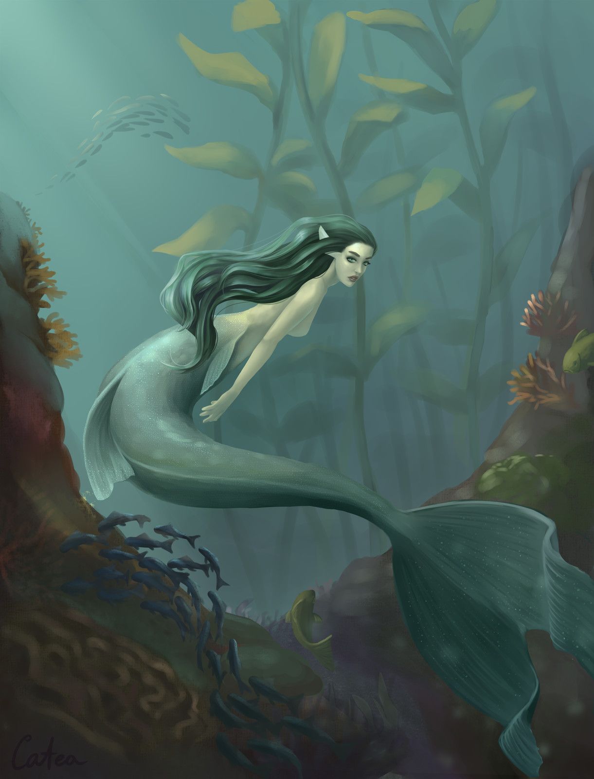 Sereia; arte por Katerina V.